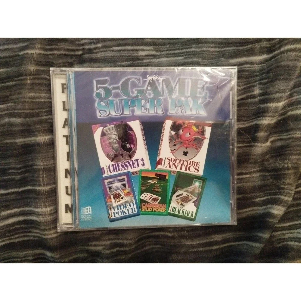 Softkey 5 Game Super Pak - Windows 3.1 CD-ROM - New & Sealed